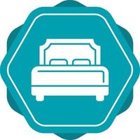 icono de vector de cama de hotel