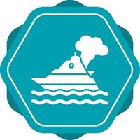 icono de vector de contaminación de barco