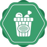 Chicken Bucket Vector Icon