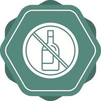 No Alcohol Vector Icon