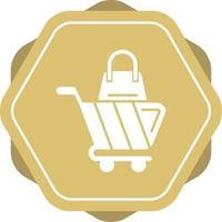 icono de vector de carrito de compras