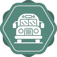 icono de vector de autobús escolar