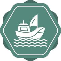 icono de vector de barco