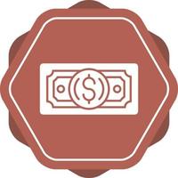 icono de vector de nota de dólar