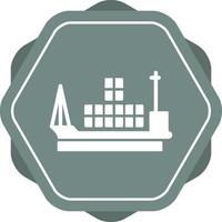 Cargo Ship Vector Icon