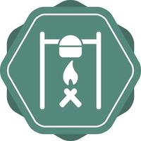 Camp Fire Vector Icon