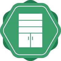 Cupboard with Shelves Vector Icon