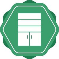 Cupboard with Shelves Vector Icon