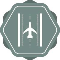 Plane on Runway Vector Icon