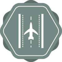 Plane on Runway Vector Icon