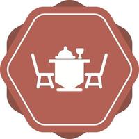 icono de vector de mesa de cena