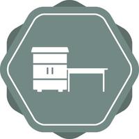 Table with Shelves Vector Icon