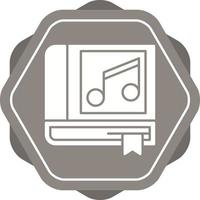 icono de vector de libro de música