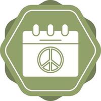 Peace Calendar Vector Icon