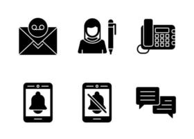 conjunto de iconos de vector de comunicación