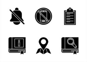 conjunto de iconos de vector de biblioteca