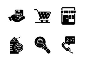 conjunto de iconos de vector de comercio electrónico