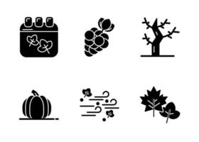 Autumn Nature Vector Icon Set