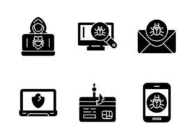 Cyber Attack Vector Icon Set