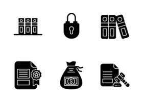 Law and Justice Vector Icon Set