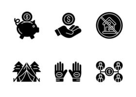 Poverty Vector Icon Set