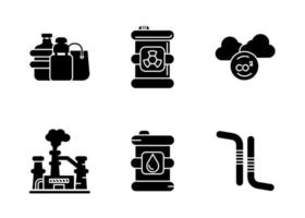 conjunto de iconos de vector de contaminación