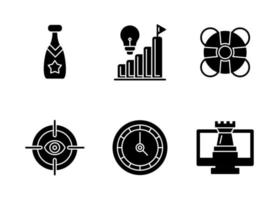 Goal Setting Vector Icon Set