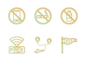 Airport Vector Icon Set