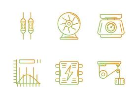 conjunto de iconos vectoriales únicos vector