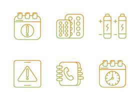 Reminder and To Do Vector Icon Set