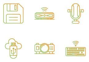 Computer and Hardware Vector Icon Set