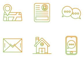 Contact us Vector Icon Set