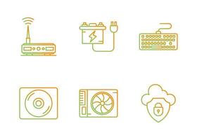 Computer and Hardware Vector Icon Set