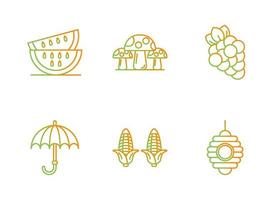 Autumn Nature Vector Icon Set