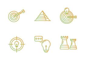 Goal Setting Vector Icon Set