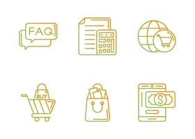 Online Shopping Vector Icon Set