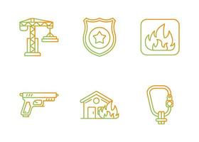 Security at Work Vector Icon Set