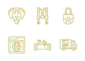 Security at Work Vector Icon Set