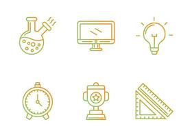 conjunto de iconos de vector de educación