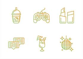 Youth Day Vector Icon Set