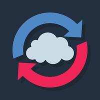 Cloud Sync - Flat color icon. vector