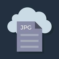 Jpg File - Flat color icon. vector