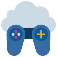 Online Gaming - Flat color icon. vector