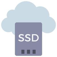 Ssd Card - Flat color icon. vector