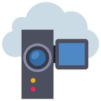 Handycam - Flat color icon. vector