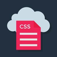 Css File - Flat color icon. vector