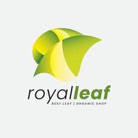 Organic Petal Leaf And Silky Green Logo vector