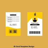 concepto de diseño de tarjeta de identificación vector