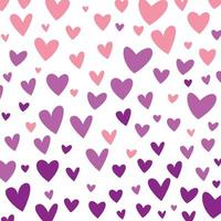 Love background. Purple and pink hearts. Valentines Day. vector