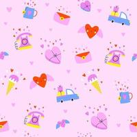 Seamless pattern with hearts. Vector illustrations